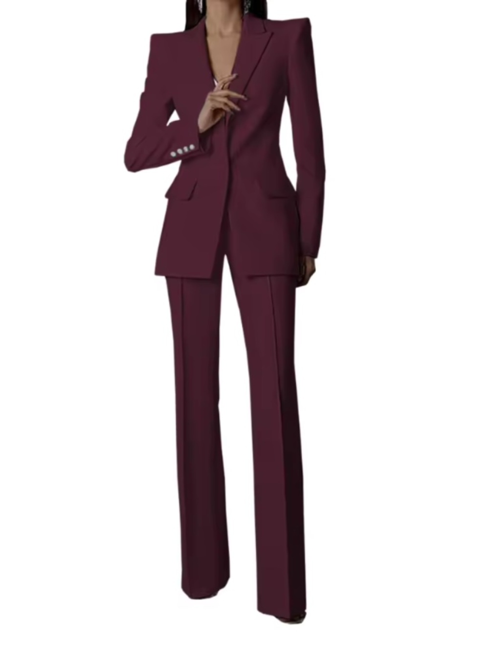 Via Condotti Suit Set Size 6 Burgundy/Wine Ships in 48 hours